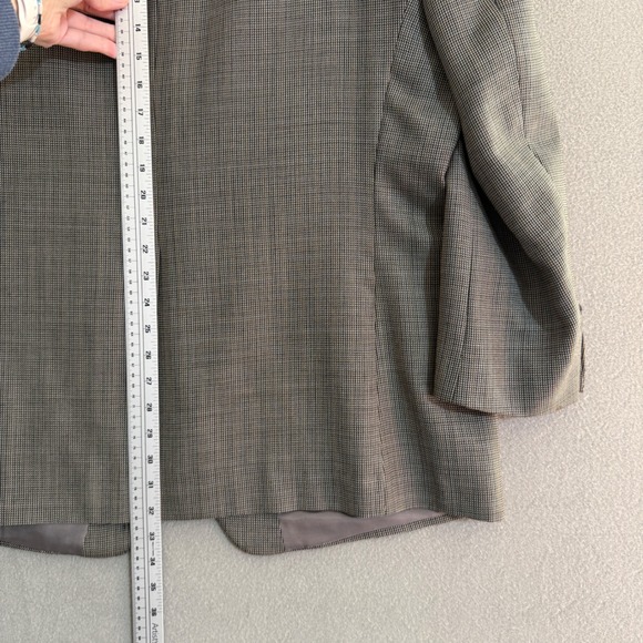 Ralph Lauren 46R Wool Glen Plaid Sport Coat Blazer Mens brown gray black - Picture 5 of 14